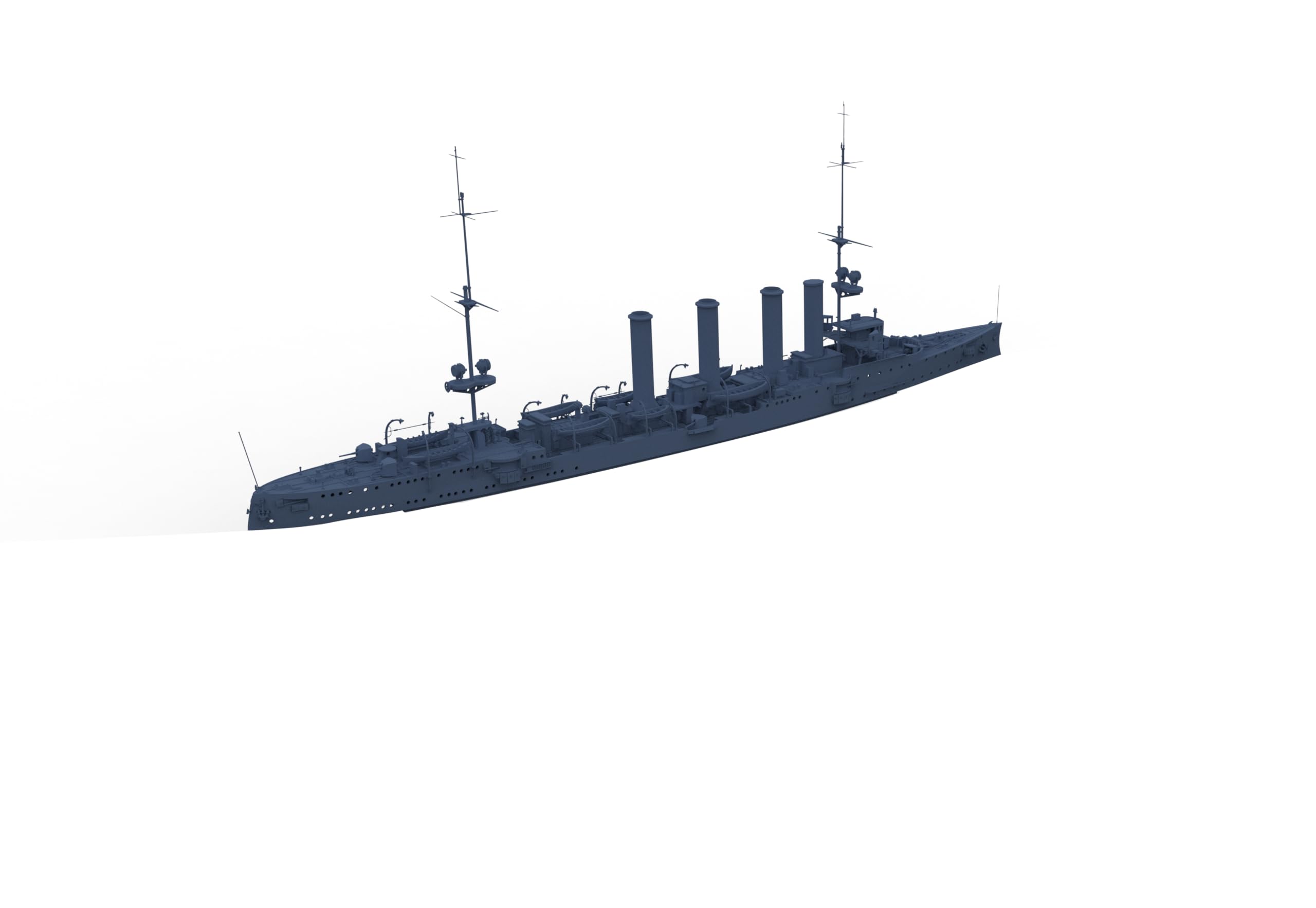 MRY-SFW SSC200531-A 1/200 zestaw do budowy modelu wojskowego SMS Drezno Lekki krążownik segmentowy kadłub