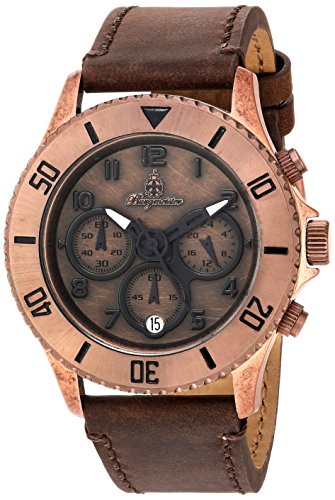Preisvergleich Produktbild Burgmeister Armbanduhr für Damen mit Analog Anzeige, Chronograph und Lederarmband - Wasserdichte Damenuhr mit zeitlosem, schickem Design - klassische, elegante Uhr für Frauen - BM532-955-1 Vintage