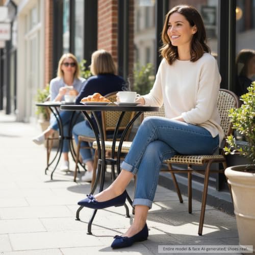 Image of Flats for Women Pointed Toe Knit Foldable Ballet Flat Shoes | Stretch knit upper,built-in arch support,cushioned insole,foldable lightweight design,non-slip sole,office and casual wear