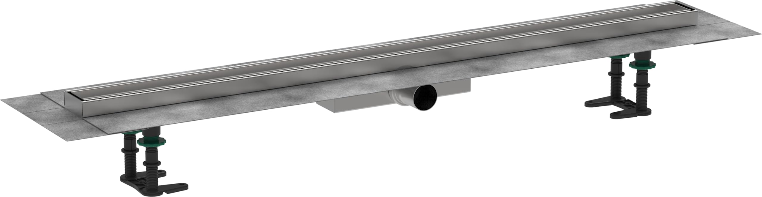 Hansgrohe RainDrain Compact - Caniveau de douche linéaire 1000 mm à carreler - Siphon de sol à faible hauteur d'encastrement 43 mm