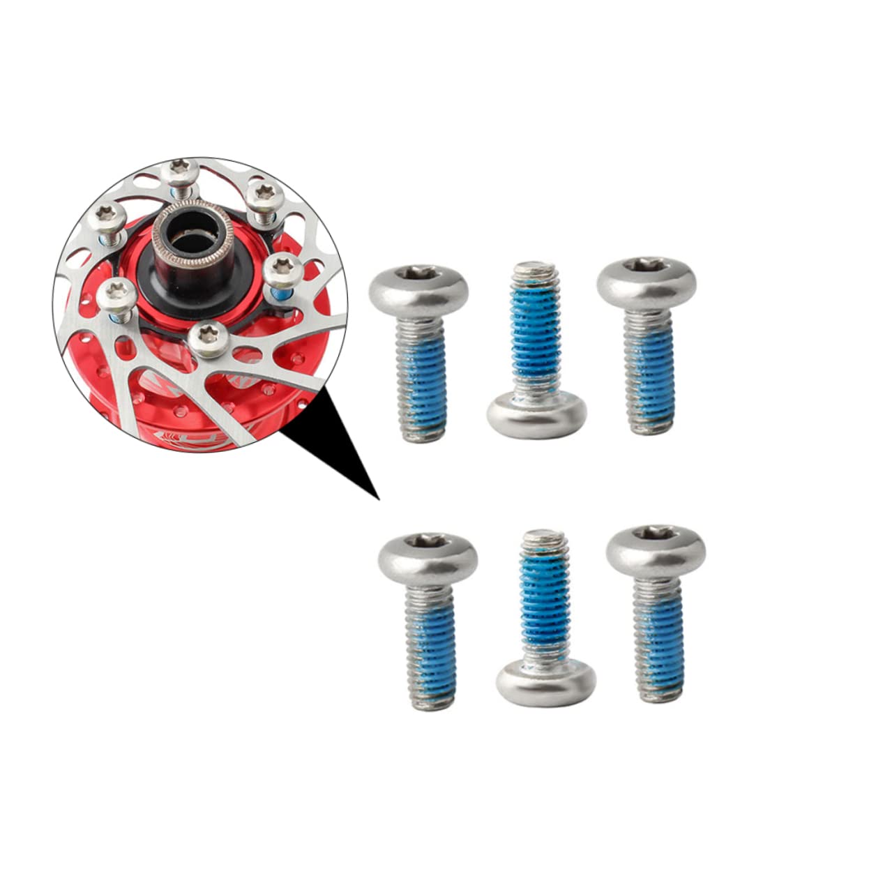 SUPVOX 3sets Bike Disc Brake Screws for Fixing Screws Easy Installation Accessory for Front and Rear Brake Discs High Strength Design