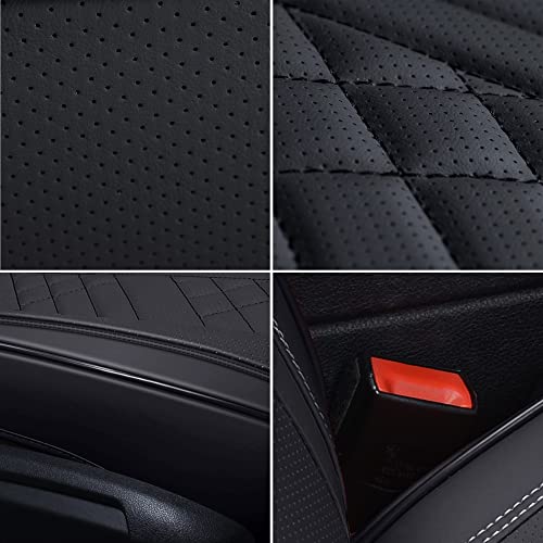Image of GXT Deluxe Faux Leather Full Coverage Car Seat Cover Anti-Slip Universal Fits for Sedans SUV Pick-up Truck with Headrests,Interior Accessories(Black)