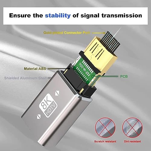 Image of 8K HDMI Female to Female Coupler Extension Extender hdmi Coupler, Support 3D 4K 8K PC TV Projector (Adapter)