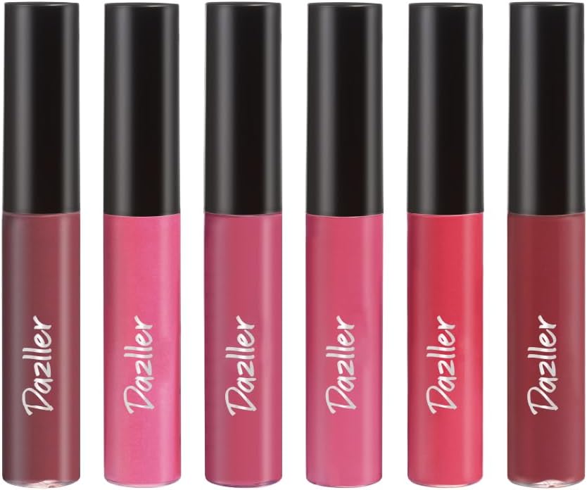 Dazller Lip Colour Lipstick Combo Pack of 6|Vibrant Matte Liquid Lipstick for Women|Long Stay|Smudge-Proof|Non-Transfer|Pink Punch|16.8g
