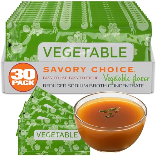 SAVORY CHOICE Reduced Sodium Vegetable Broth Concentrate 30-Pack