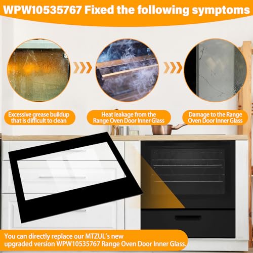 Image of 316452722 Range Stove Oven Outer Door Glass Compatible With Frigidaire Outer Door Glass AP4433225 Crosley Glass Oven Door Replacement LGGF3043KF BGGF3042KF LGGF3042KF DGGF3042KF FGGF3041KF FGGF3042KF