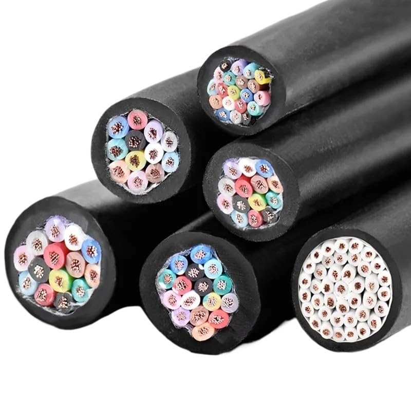 Czerwony przewód silikonowy， 30-metrowy kabel miedziany 14-40-żyłowy, elastyczny przewód sterowniczy PVC 15-22 AWG, z czystej miedzi(24 cores,15 AWG)