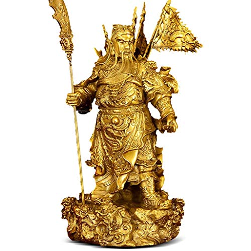 Guan Gong en cuivre pur CNCNSH, figurine Feng Shui de qualite artisanale
