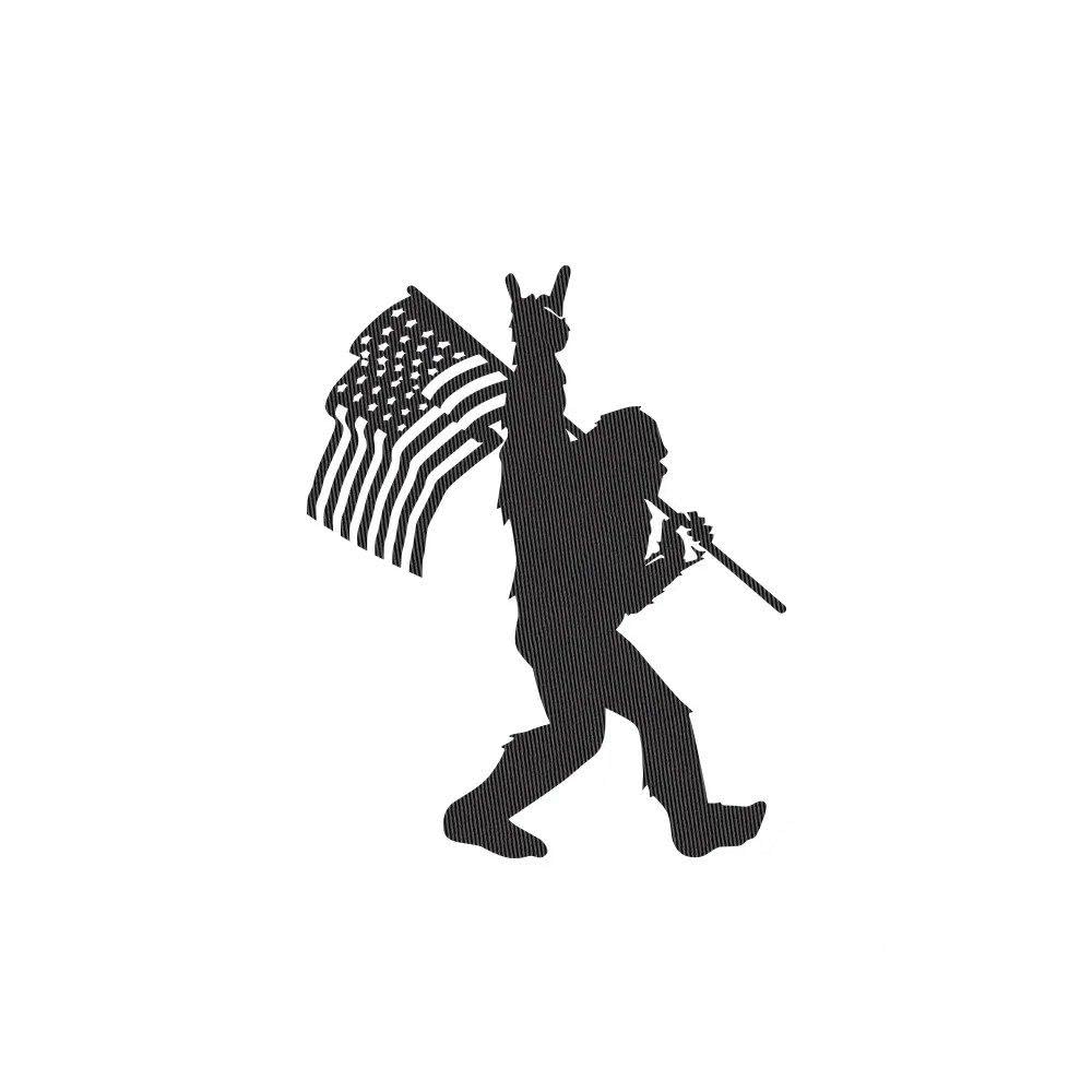 Car Sticker Flag Yeti Decor Decal for Truck SUV Pickup Door Tailgate Vehicle Body Decoration(Carbon Fiber,20x16cm)