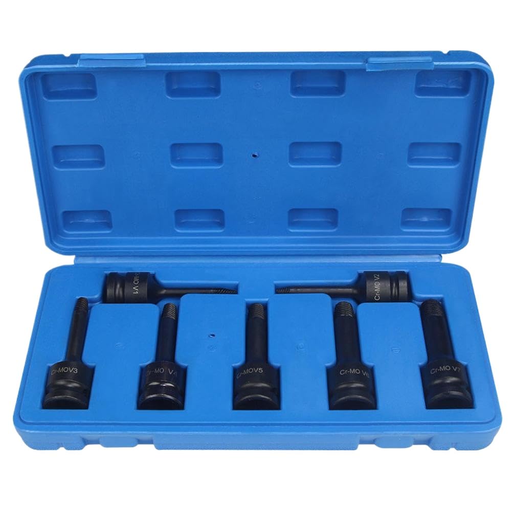 Extractor de tornillos rotos, herramientas extractoras V1 V7, 7 Uds.
