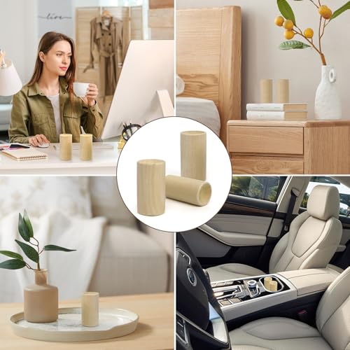 CTYUEYUN 20 Stück Diffuser Holz für Ätherische Öle，Leicht Rundes Diffuses Holz,Wiederverwendbarer Holzdiffusor zum Gegen Mücken, für Auto, Konferenzraum, Home Und Büro