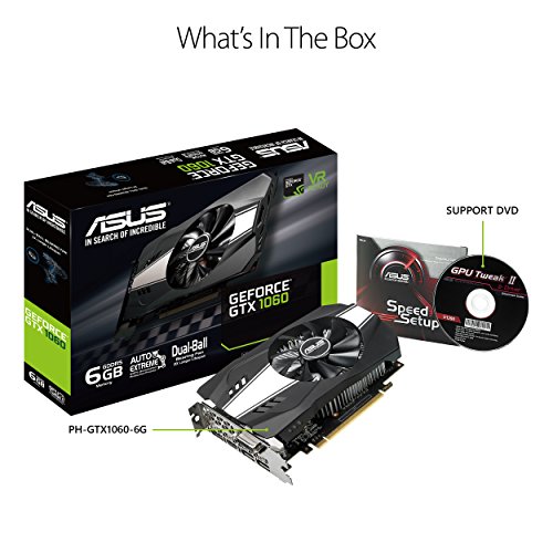 Asus Ph-Gtx1060-6G Geforce 6Gb Phoenix Fan Edition Vr Ready Hdmi Dp Dvi Graphics Card #TOP5