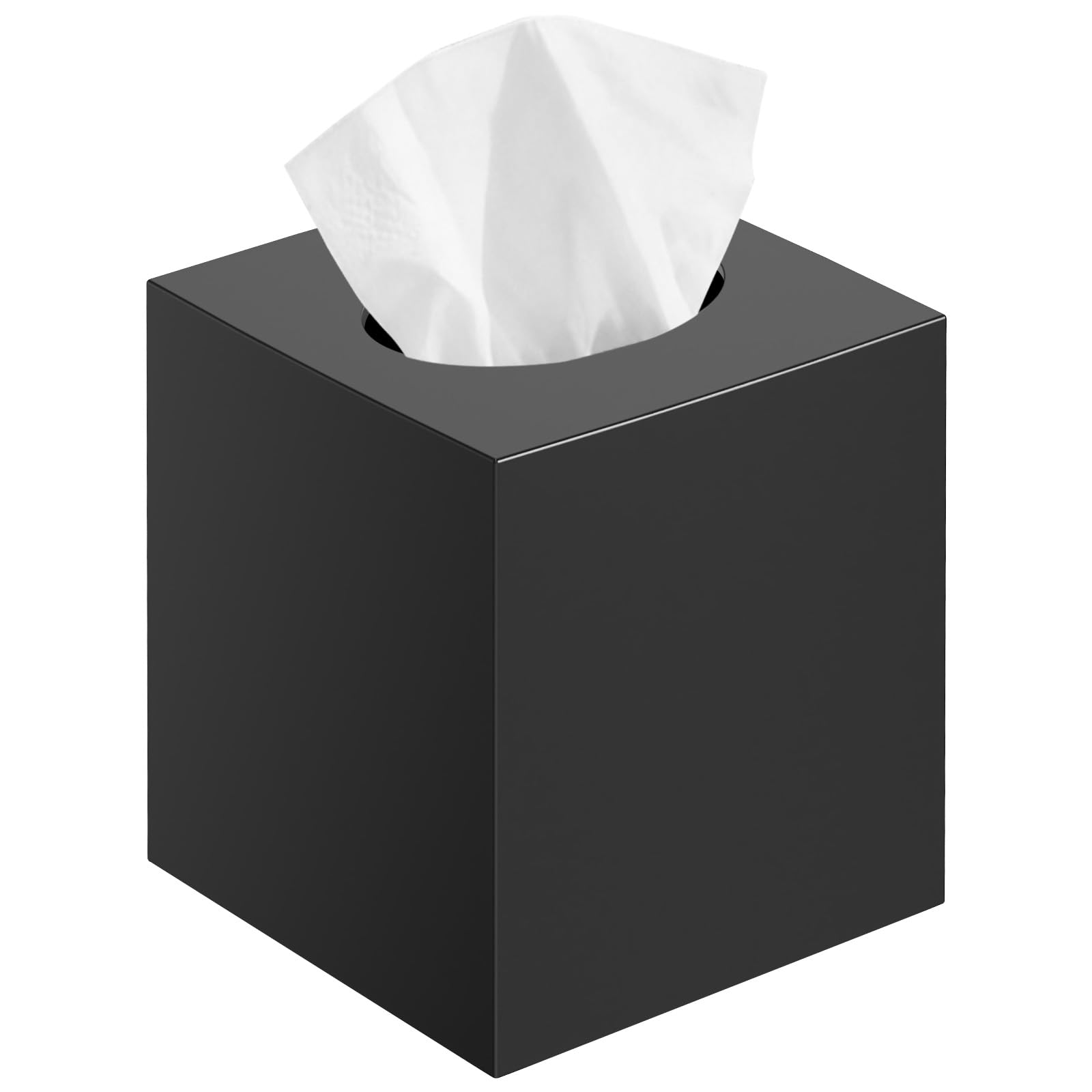 Tissue Box Holder, Acrylic Tissue Box Cover, Square Box of Tissues, Napkin Holder, Tissue Box Covers (Black 1)