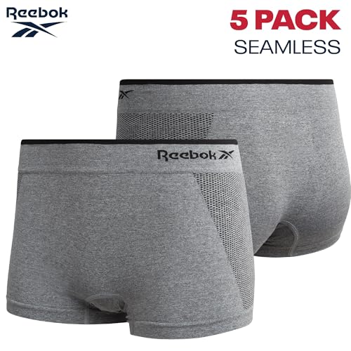 Image of Reebok Womens Boyshorts - 5 Pack Performance Seamless Underwear, 3 inch Inseam