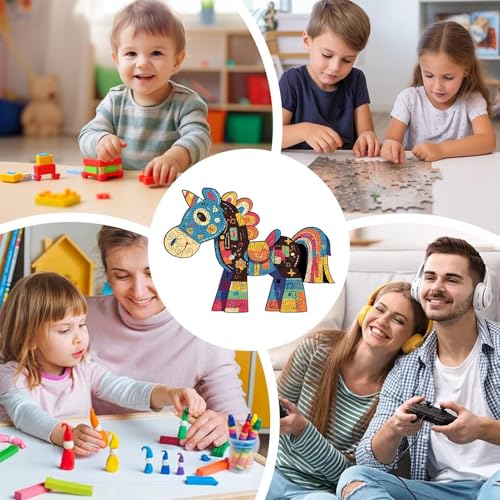 Set de rompecabezas de madera educativos para viajes familiares 5
