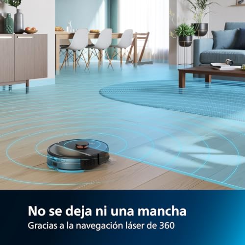 Miniatura 4 de Philips Robot Aspirador Y Friegasuelos Homerun 7000, Succión Ultrapotente 5000 Pa , Detección De Obstáculos Pequeños, Estación De Vaciado Automático, Negro, Robot Aspirador, App, Xu7100 01