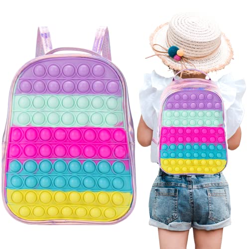 Backpacks for Girls, Pink Backpack, School Backpack for Girls, kids backpacks for girls, Pop Bag Fidget Backpack Purse, School Supplies, Birthday Gifts for Girls