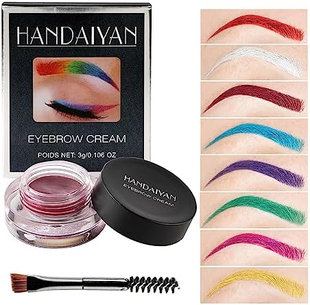 12-color waterproof multifunctional eyebrow cream and eyeliner cream, suitable for various makeup combinations (8 colors)