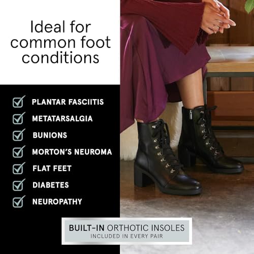 ABEO Metropolis Lace Boots For Women | Fall Boots for Women | Water Resistant Leather | Built-In Orthotic Insole | Orthotic Boots4