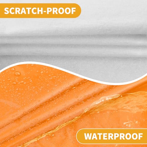 Image of Car Cover Waterproof All Weather Automotive Outdoor Anti-UV Full Exterior Cover for Volvo S90 (est) Aluminum Film Orange with Left Side Zipper