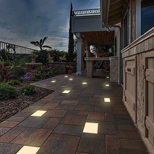 Image of LUMENGY Paver Light 6X9 Inch (5.82 x 8.85 inches) 2700K, Brick Lighting for Pavers, Driveways, Pathways, Patios, Inground & Garden, 12V Waterproof, Drive-Over Rated