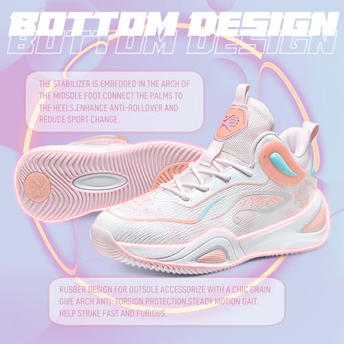 Image of Men's Basketball Shoes Fashionable Breathable Anti Slip Sports Shoes Outdoor Running Fitness Training Shoes