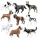 TOYMANY 9PCS Dog Figurines, High Emulational Detailed Dog Figures Set, Hand Painted Dog Toy Set Christmas Gift for Kids Toddlers