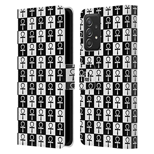 Étui cuir Galaxy A53 5G avec rangements cartes et fermeture aimantée Croix