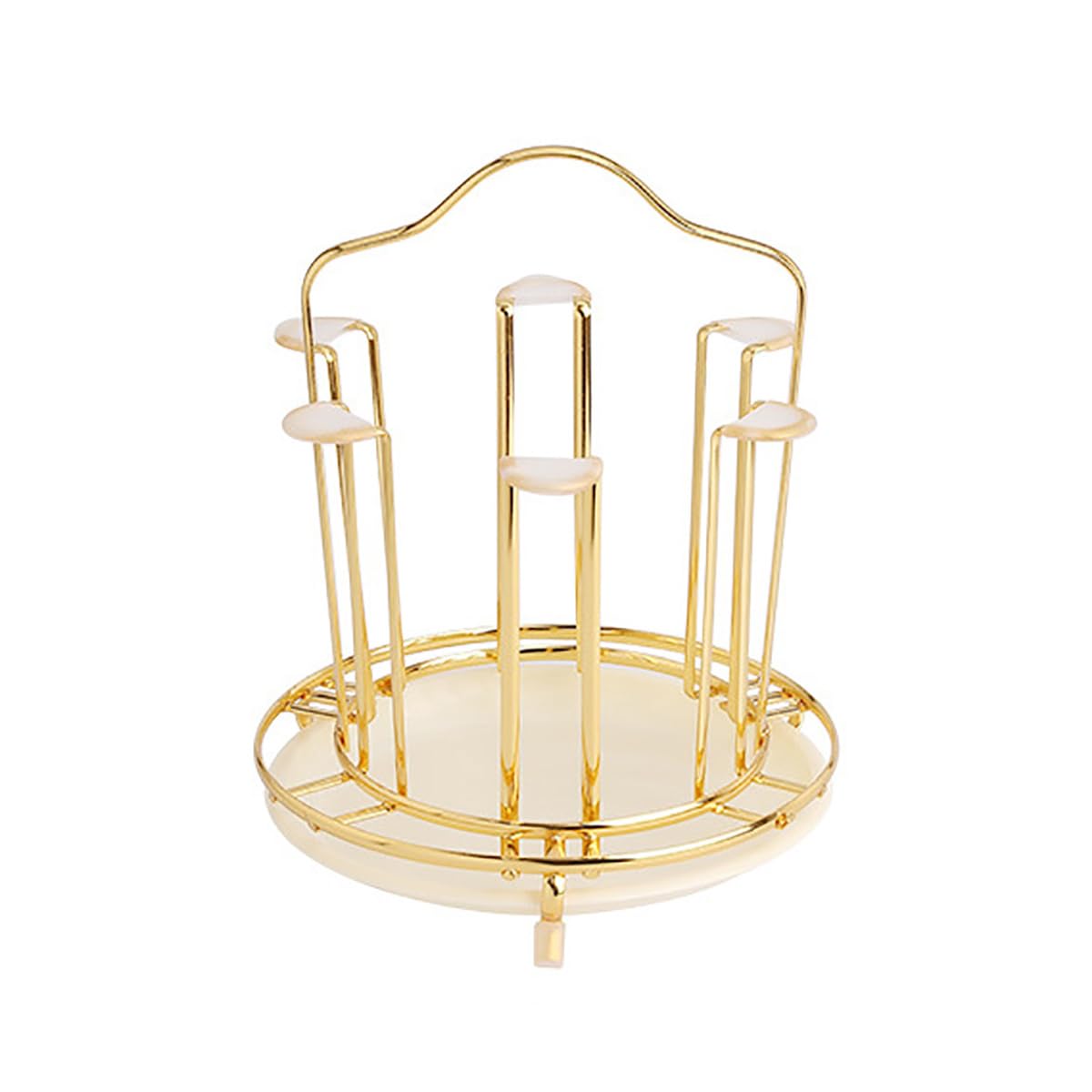 Alunsito Glass Drying Rack Mug Draining Organizer Water Bottle Drainer Stand with Drain Tray and Silicone Protective Hooks, Non-Slip Bottle Drying