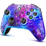 Wireless Switch Pro Controller for Nintendo Switch/OLED/Lite/Switch 2, 1200mAh Rechargeable Switch Controllers with 10 Colors LED & Cool Galaxy Nebula Design, Wake Up, Turbo, Vibration, Motion Control