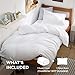 Bedsure Duvet Cover Twin/Twin XL Size - 2 Pieces Prewashed Cotton-Like Extra Soft Bedding Set, Includes 1 Twin Duvet Cover 68x90 Inches with Zipper Closure & 1 Pillow Sham, White, No Comforter