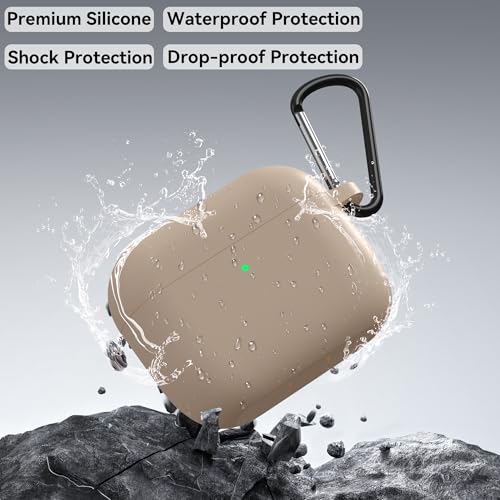Image of Meliya for AirPods Pro 3 Case 2025 with Cleaner Kit, Soft Silicone Protective Case for Apple AirPods Pro 3rd Generation with Keychain & Lanyard for Women Men (Milk Tea, Airpods Pro 3 2025)