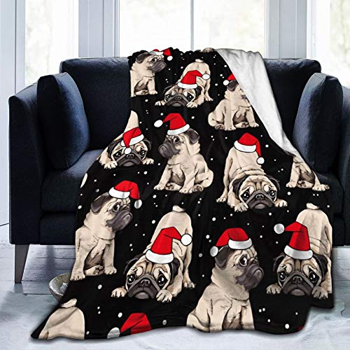 Buy 2 get 3 CUICAN Christmas Blanket Christmas Decorations Cute Pug wear Christmas hat Throw Blanket Ultra Soft Micro Fleece Blanket Warm Throws (80x60) Greatest Product CUICAN Christmas Blanket Christmas Decorations Cute Pug wear Christmas hat Throw Blanket Ultra Soft Micro Fleece Blanket Warm Throws (80x60)