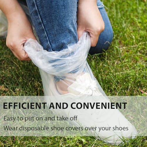 8 Stück Regenschutz Schuhe, Regen Schuhüberzieher, Schuhüberzieher Einweg, Regenschutz, wasserdichte Schutzüberzieher, Rutschfester, überzieher schuhe, transparenter Kunststoff, 4 lang und 4 kurz