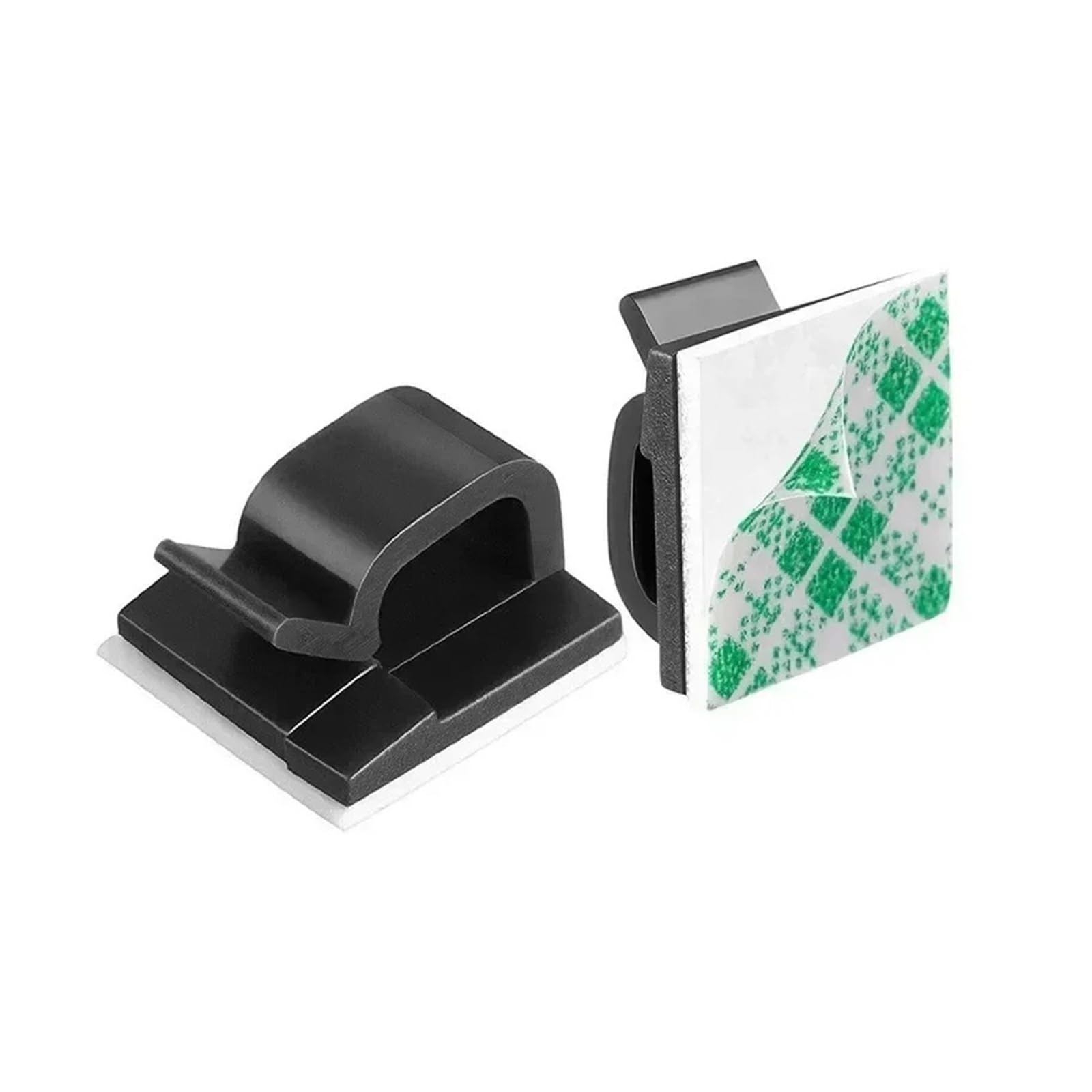 KXFVYNE Self Adhesive Cable Clips Cord Management Wire Holder Organizer Clamp Desk Tidy Manager in Car Home Office 10-50Pcs(10 Black)
