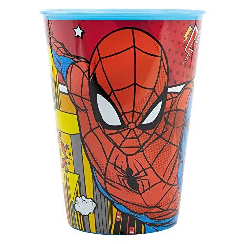Stor Gobelet Marvel Spiderman pour enfants 260 ml, en plastique sans BPA, facile à laver et réutilisable