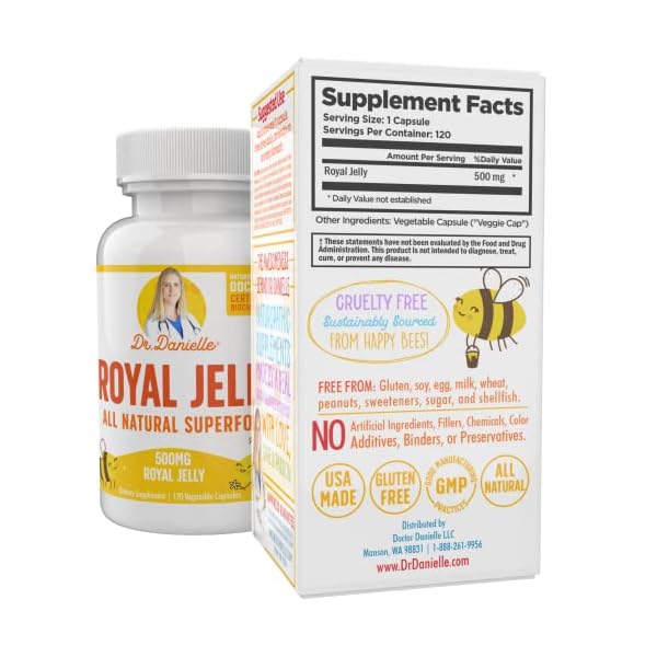Royal Jelly by Dr. Danielle, Best Royal Jelly Supplement, 500mg 120