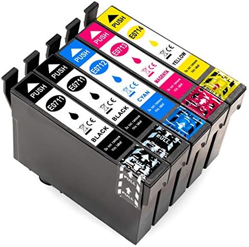 Lot 5 Cartouches Encre Sublimation ATTA SG400 SG800 - 2 Noires 1 Cyan 1 Magenta 1 Jaune