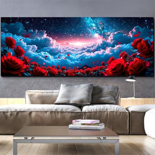 Rose Diamond Painting Adulte Grand Format : Créez une Décoration Murale Majestueuse
