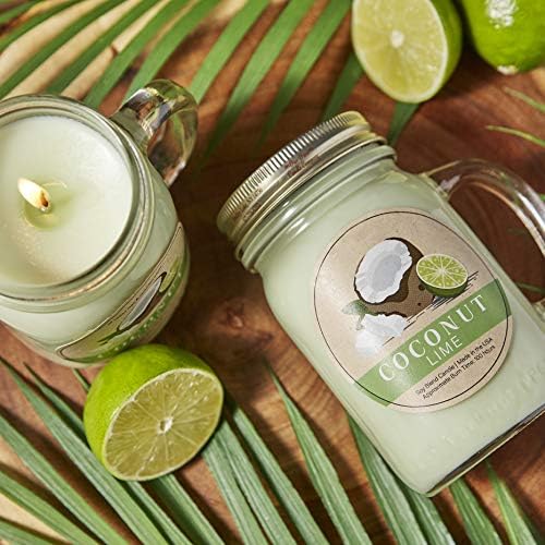 Our Own Candle Company Scented Candle, Coconut Lime, Soy Blend Wax, Large Jar, 100 Hour Burn Time