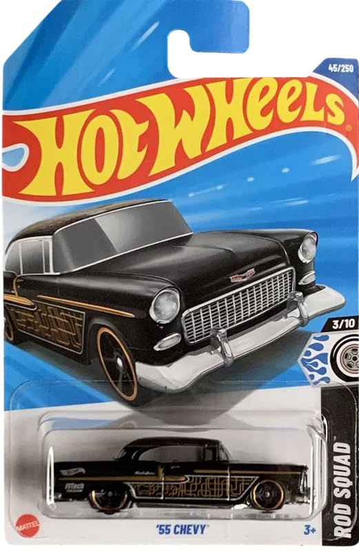 Image of Hot Wheels 55 Chevy Rod Squad Ages 3 and Up 45 /250 (Black)