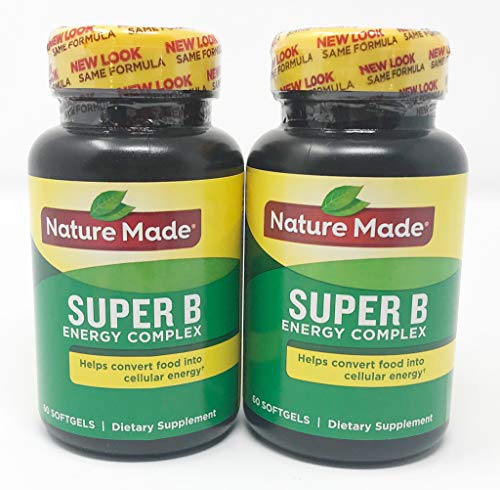 (2 Pack) - Nature Made Super B Energy Complex, 60 Softgels each.