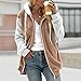 Ayolanni womens winter fashion Fuzzy Fleece Jacket Women Plus Size Warm Winter Coats Fluffy Sherpa Hoodie Zip up Casual Cardigan Sweater Outerwear Khaki 3X