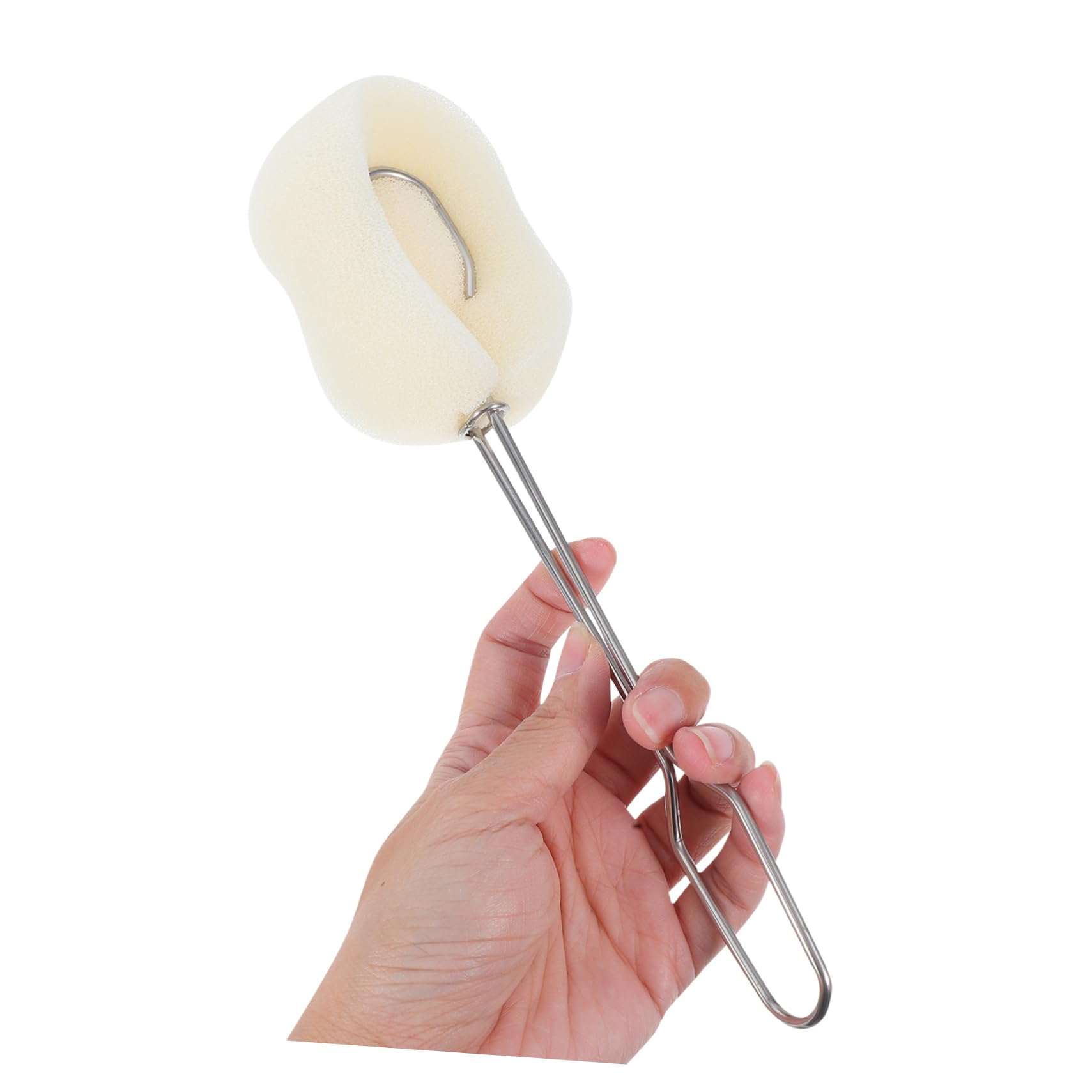 VALICLUD 2 Piezas Cepillo de Limpieza para Biberones y Vasos Mango Inoxidable Doble Pack para