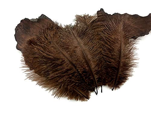 Moonlight Feather | 100 Pieces - 6-8" Brown Wholesale Ostrich Drabs Feathers (Bulk) Party Centerpiece Wedding Supplier #TOP4