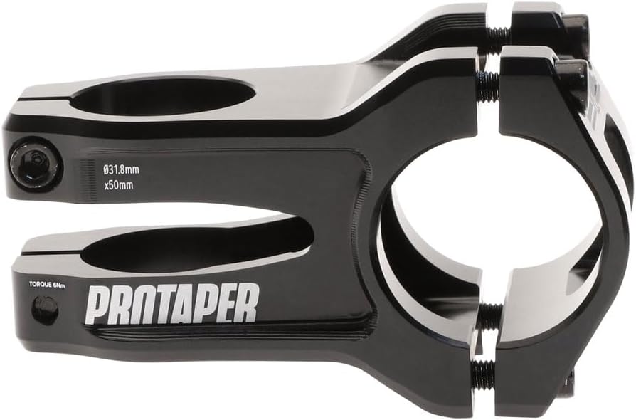 Pro Taper Vice Trail Stem - 50mm, 31.8mm Clamp, +/-0, 1 1/8", Aluminum, Black