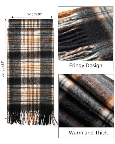 DOFOWORK Winter Scarf for Women Winter - Scarves for Women/Men​ 81"×18" Tassel Blanket Scarf Womens Scarves Wraps2