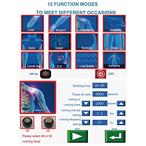 XLST Extracorporeal Shockwave Therapy Machine Muscle Pain Relief Massager ED Shock Wave Treatment for Erectile Dysfunction And Anti-Cell-Ulite, Plantar Fasciitis - 5