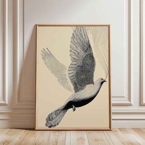 Póster minimalista de pájaros LMYCHENG en lienzo de 20x30cm sin marco para pared