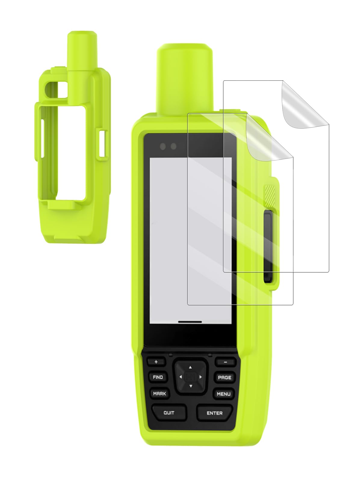 Case for Garmin GPSMAP H1i Plus GPS Handheld, FJIASTB Soft Silicone Shockproof Cover with Soft Screen Protector Film (Light Green)